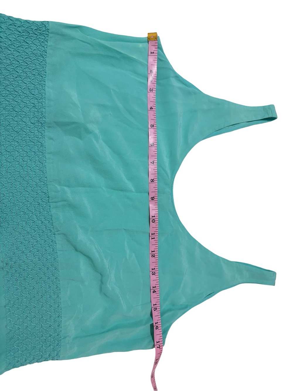 Babaton Aritzia 100% Silk Aqua Smocked Waist Sleeveless Dress S - Picture 7 of 10